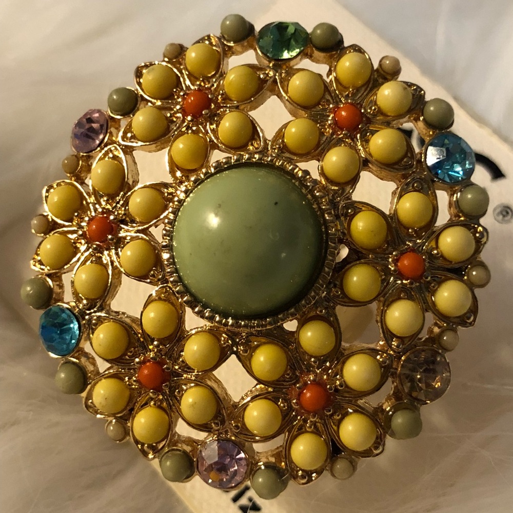 CBC Floral retro vintage style ring size 8